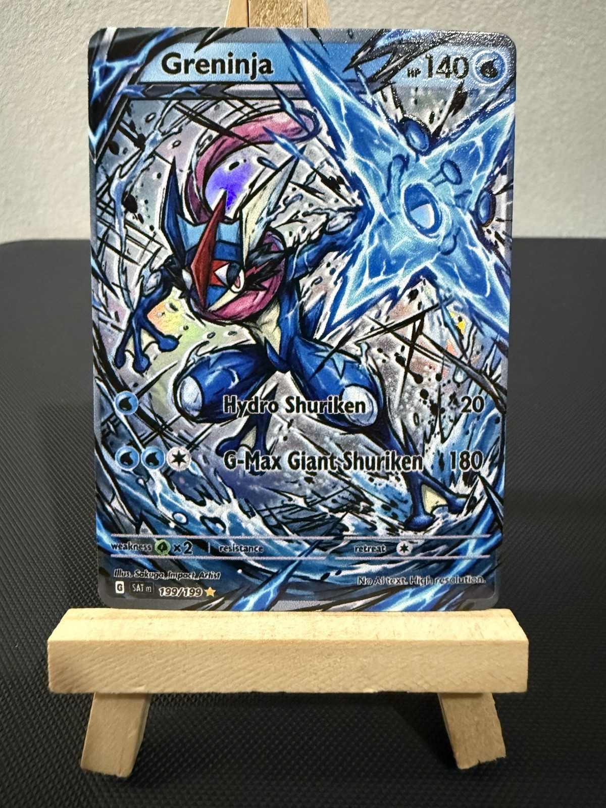 Greninja Pokemon Card DISPLAY ART CARD