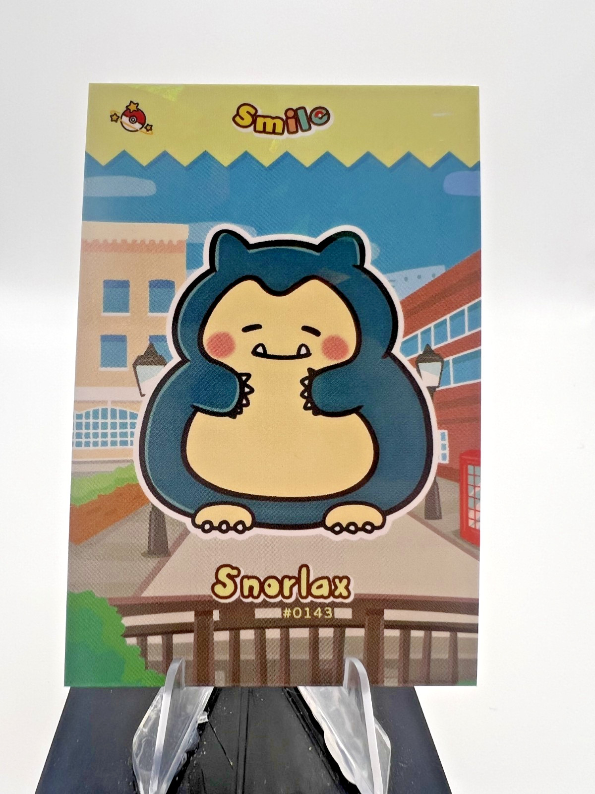 Snorlax #143 – Cracked Ice Holo – Smile Card Database- Pokemon