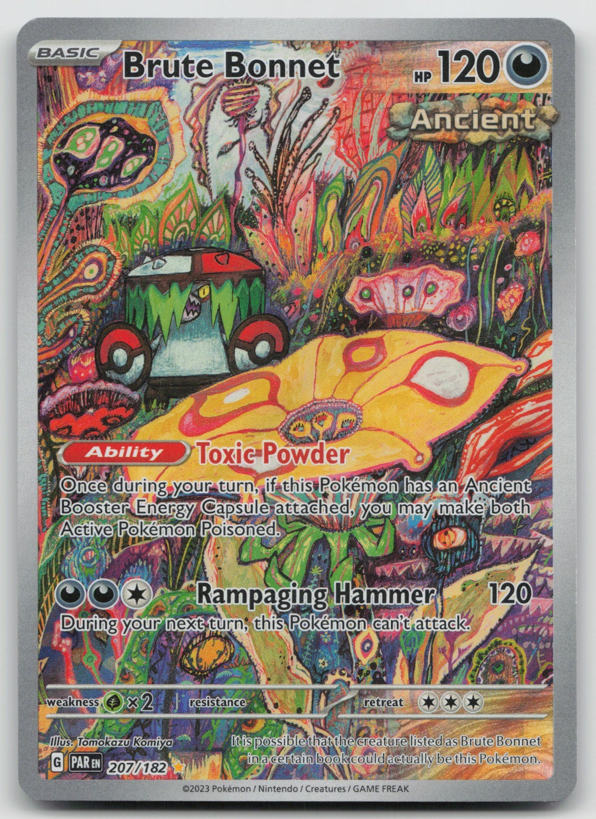 Brute Bonnet Illustration Rare SV04: Paradox Rift 207/182 NM