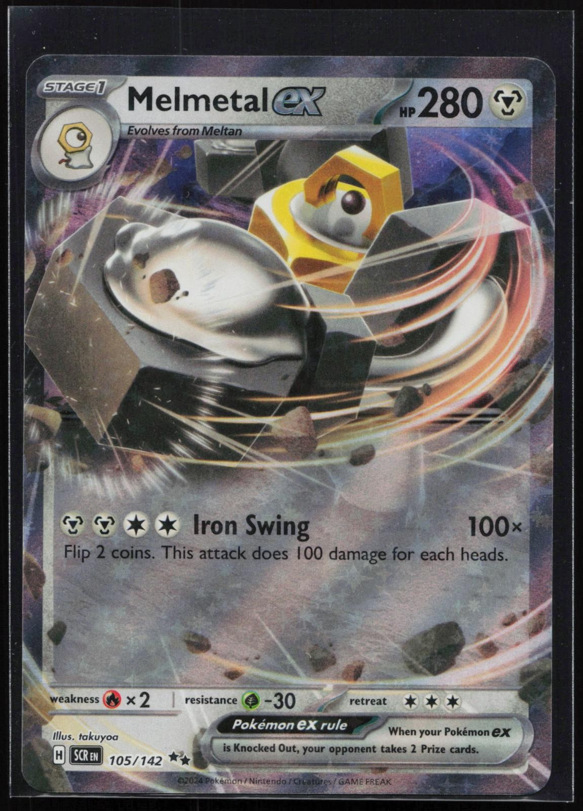 Melmetal ex 105/142 Double Rare Stellar Crown Pokemon Holo NM