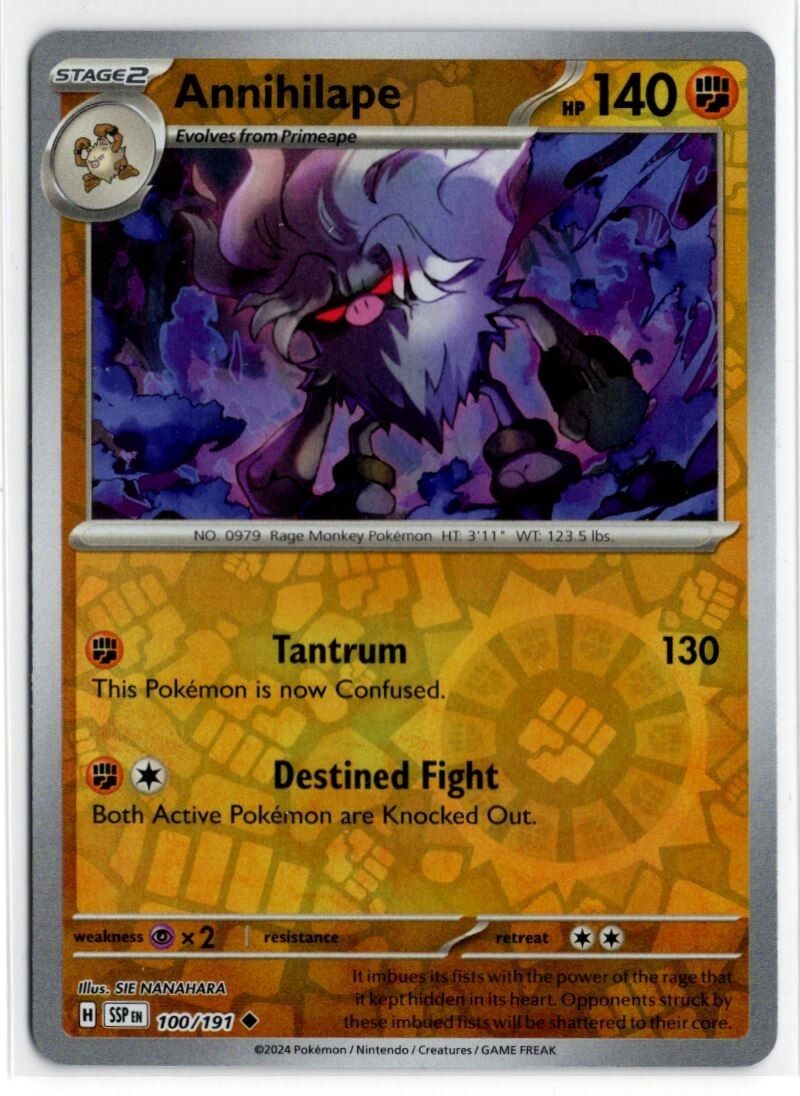 Pokemon Surging Sparks Reverse Holo 100/191 Annihilape