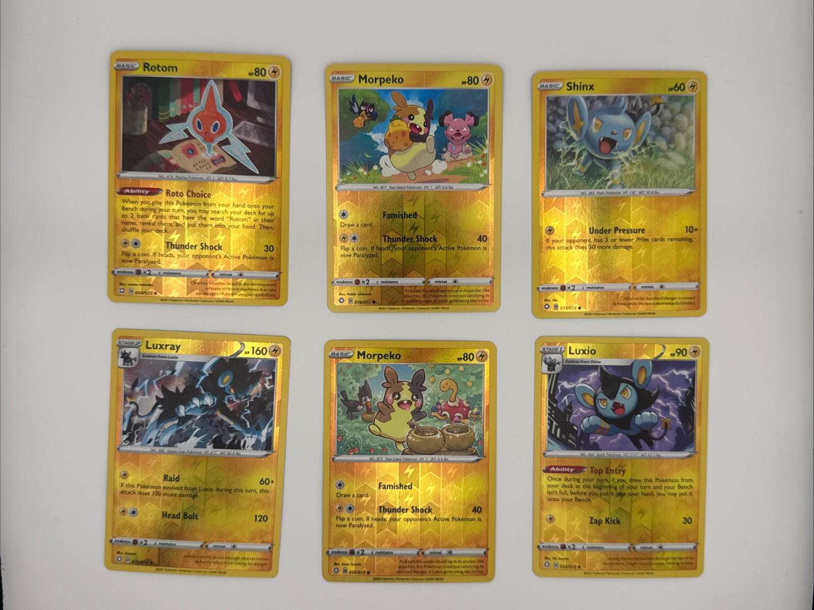 Pokemon TCG. Shining Fates Reverse Holos. 100% Authentic