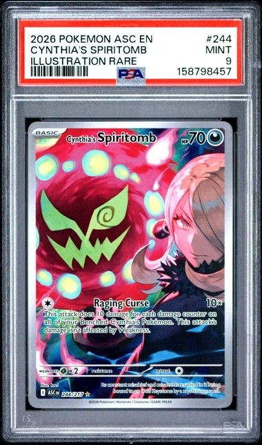 PSA 9 – 2026 Pokemon Ascended Heros Cynthia’s Spiritomb #244