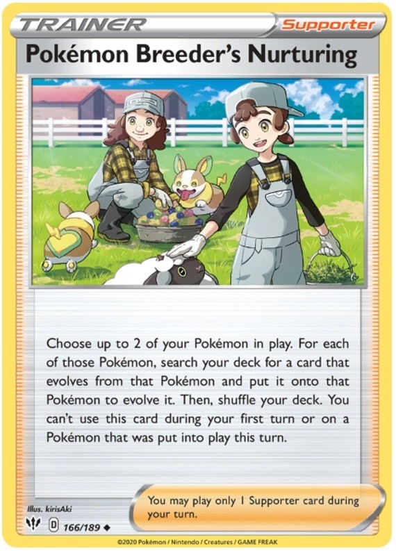 Pokemon Breeder’s Nurturing – 166/189 – Uncommon – Near Mint