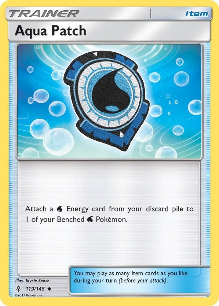 Aqua Patch #119/145 Sm – Guardians Rising Uncommon Pokemon TCG LP