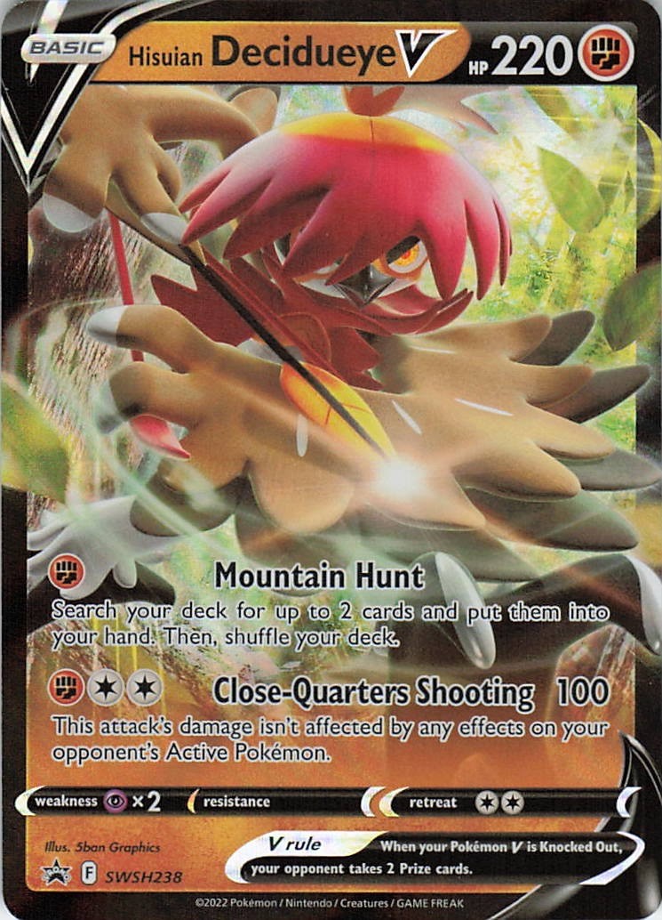 Hisuian Decidueye V – Sword & Shield Promo Cards – SWSH238 – NM/M