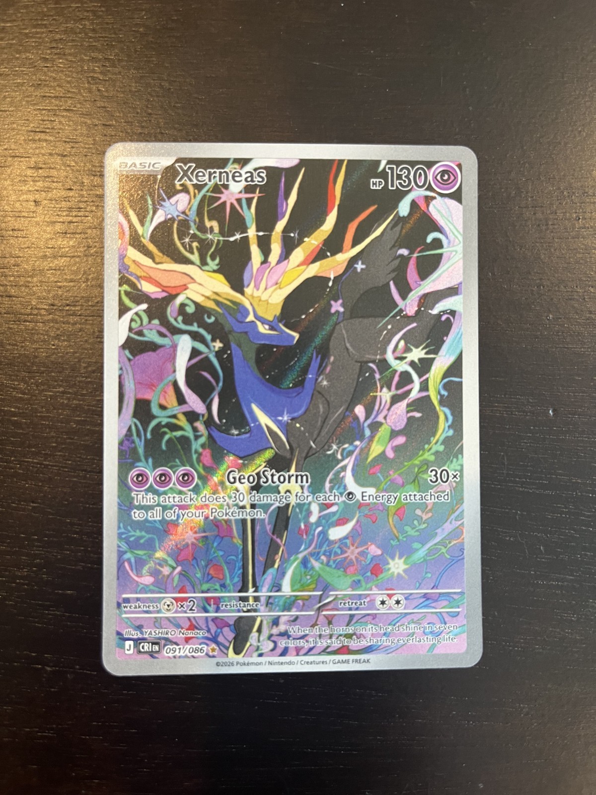 Xerneas 091/86 Illustration Rare IR Full Art Chaos Rising CRI Pokemon 2026
