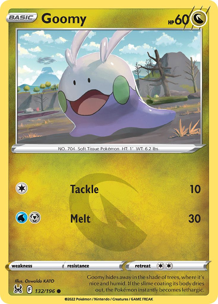 GOOMY 132/196 LOST ORIGIN POKEMON REVERSE HOLO LP LOST ORIGIN HOLOBOX1-430