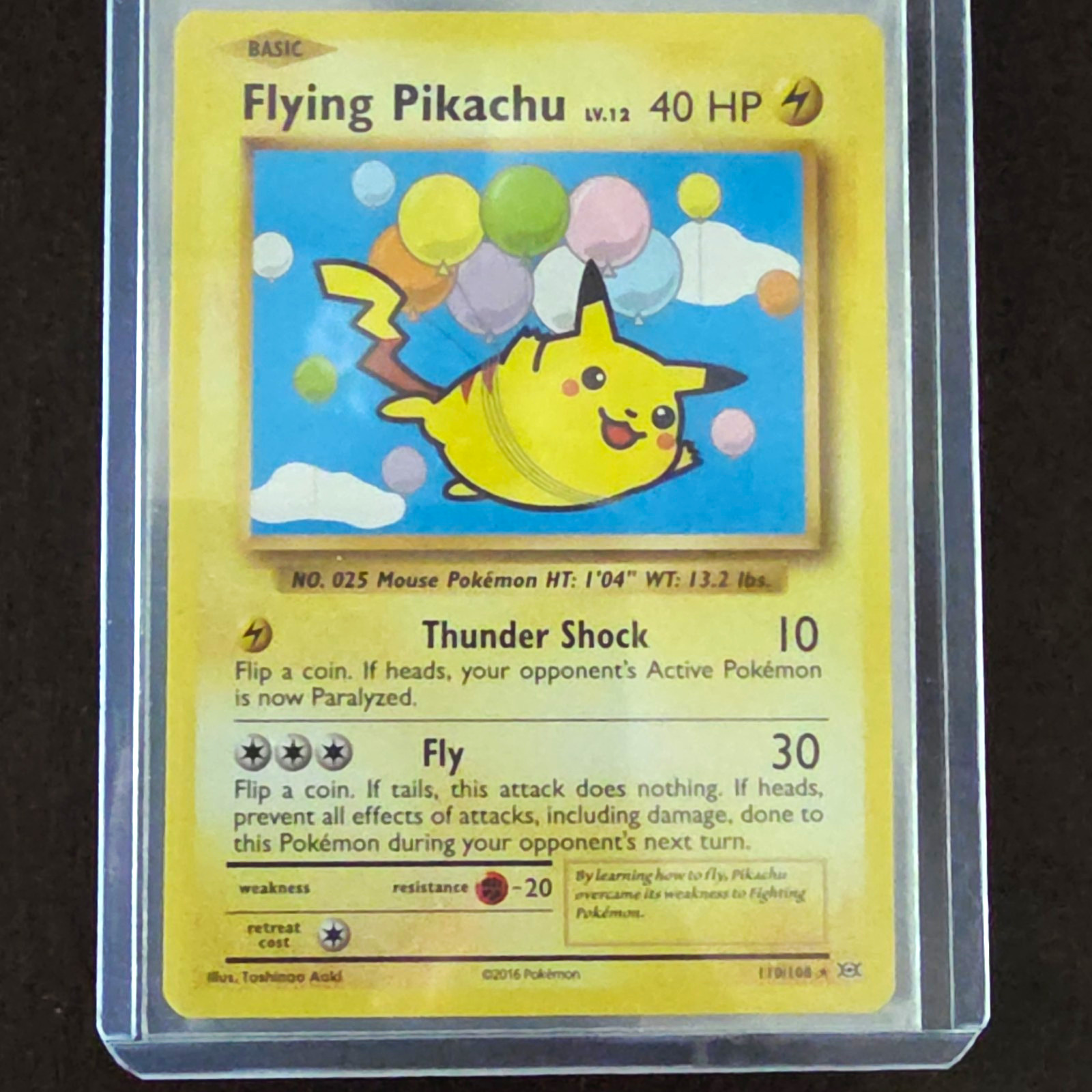 Pokemon Flying Pikachu 110/108 Evolutions Secret Rare Regular EN Basic 40 HP