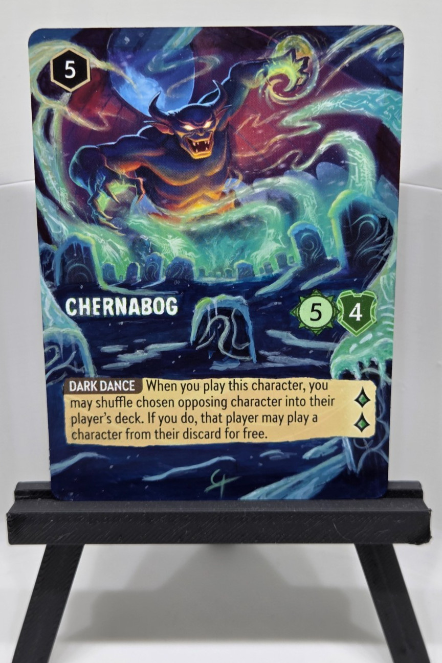 Chernabog – Unnatural Fo Full Art Alter Hand painted Disney Lorcana Trading Card