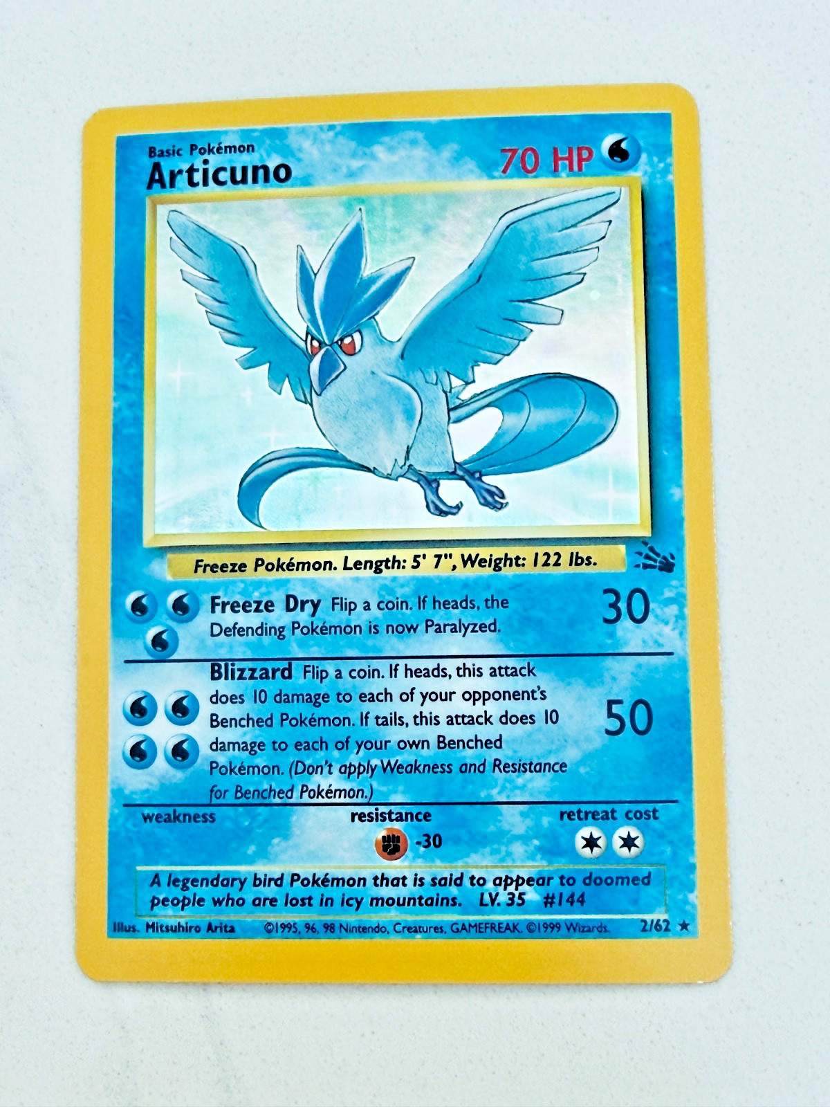 POKEMON ARTICUNO HOLOGRAM #2/62