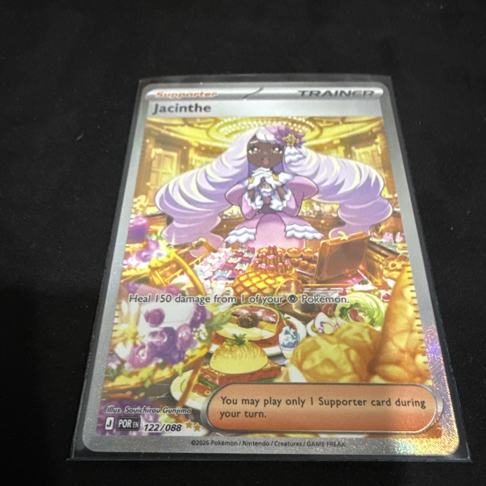 Jacinthe Trainer Supporter Full Art Holo Secret Rare Perfect Order 122/088