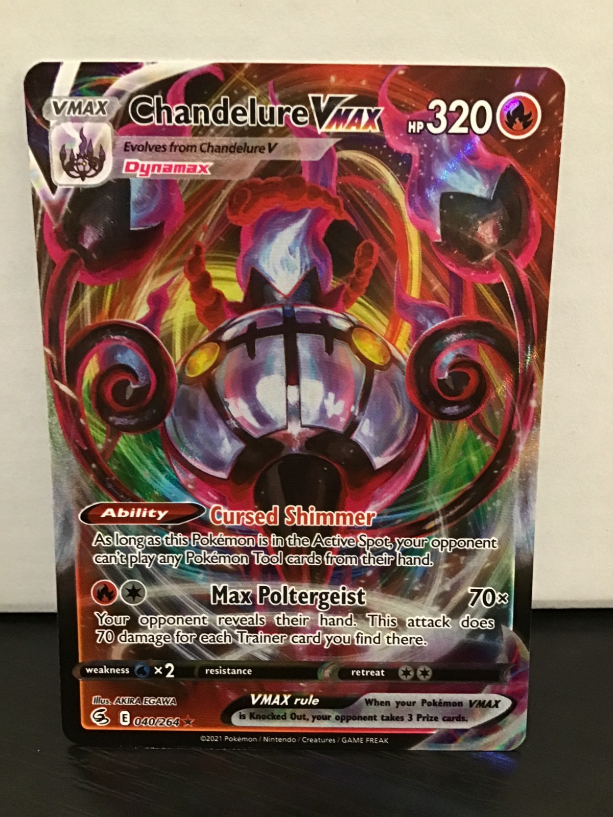 Chandelure VMAX 40/264 Pokemon Fusion Strike Holo Ultra Rare