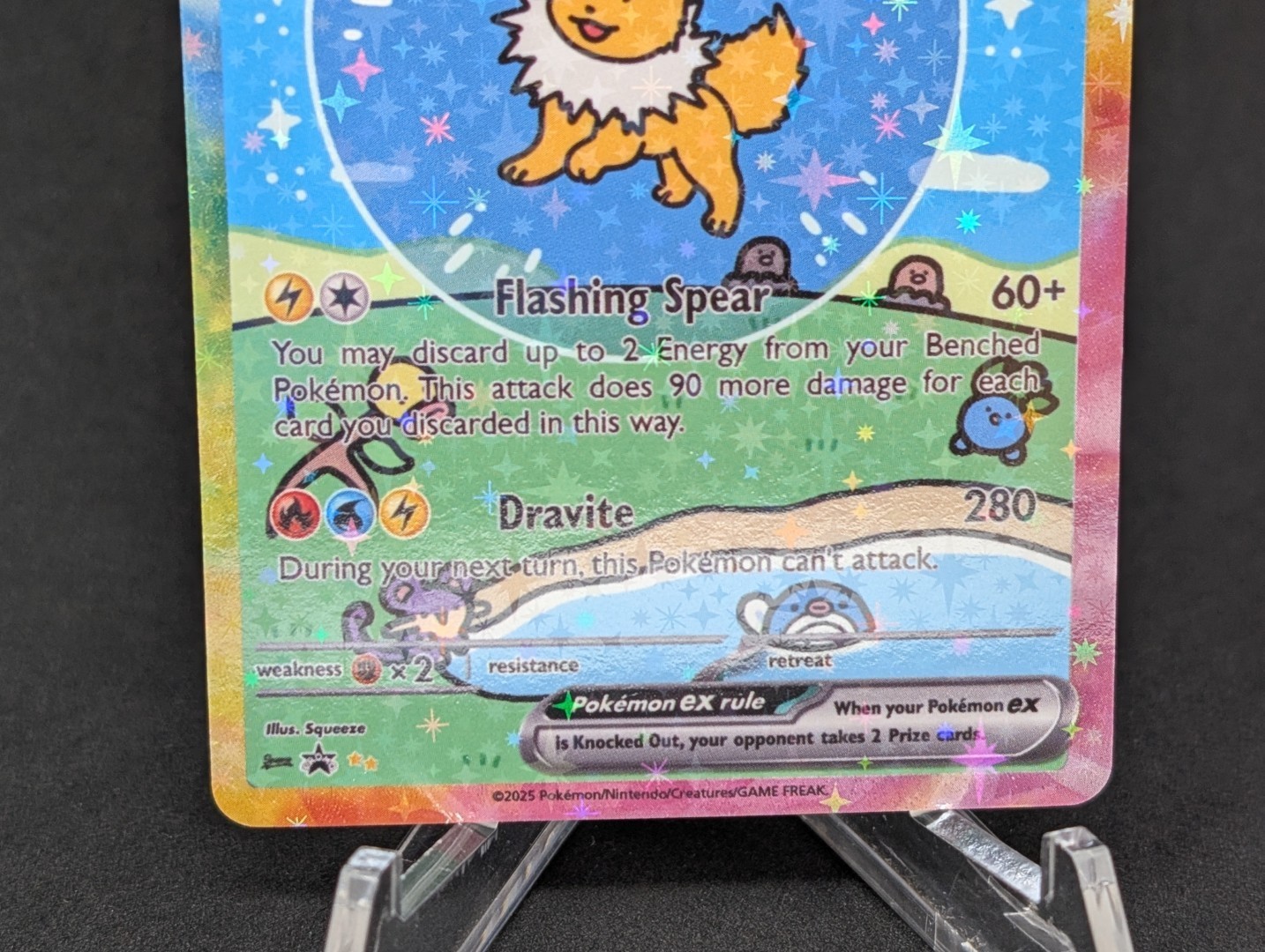 BUBBLE JOLTEON EX POKEMON CARD * FAN ART * MEW FRIENDS Paldean 232/091