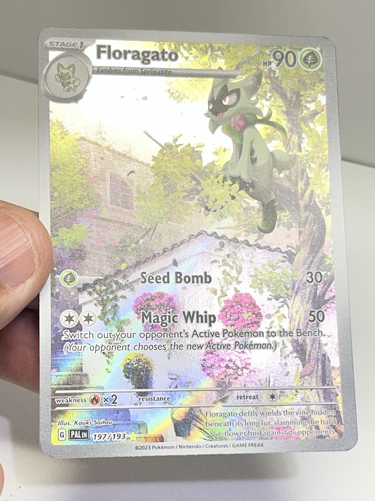 Floragato – SV02: Paldea Evolved 197/193 Illustration Rare⭐️NM😱🔥