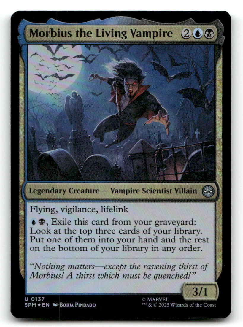 Morbius the Living Vampire Foil LP Marvel’s Spider-Man MTG-A24-12