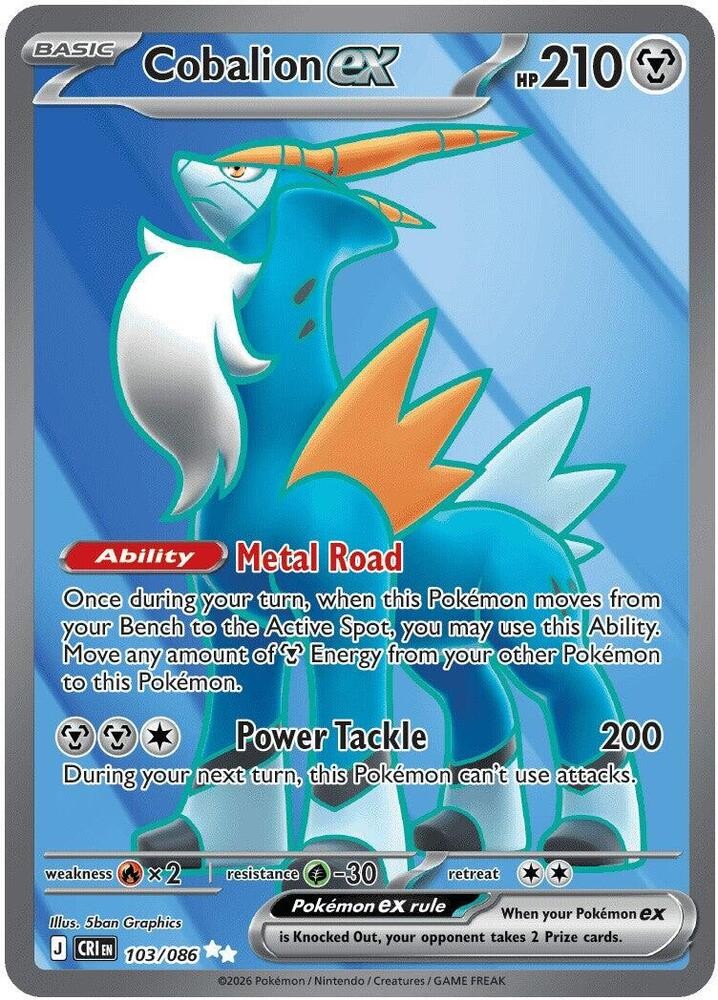Cobalion ex – 103/086 Holo