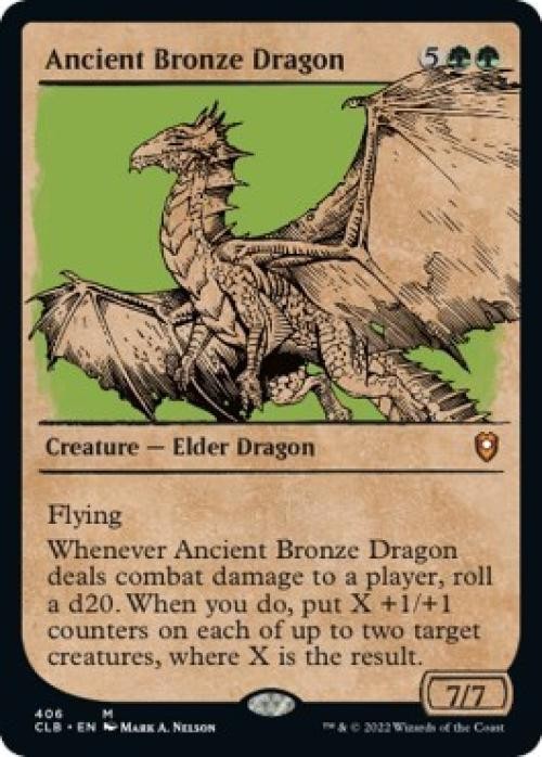 Ancient Bronze Dragon (Showcase) -Foil Near Mint MTG