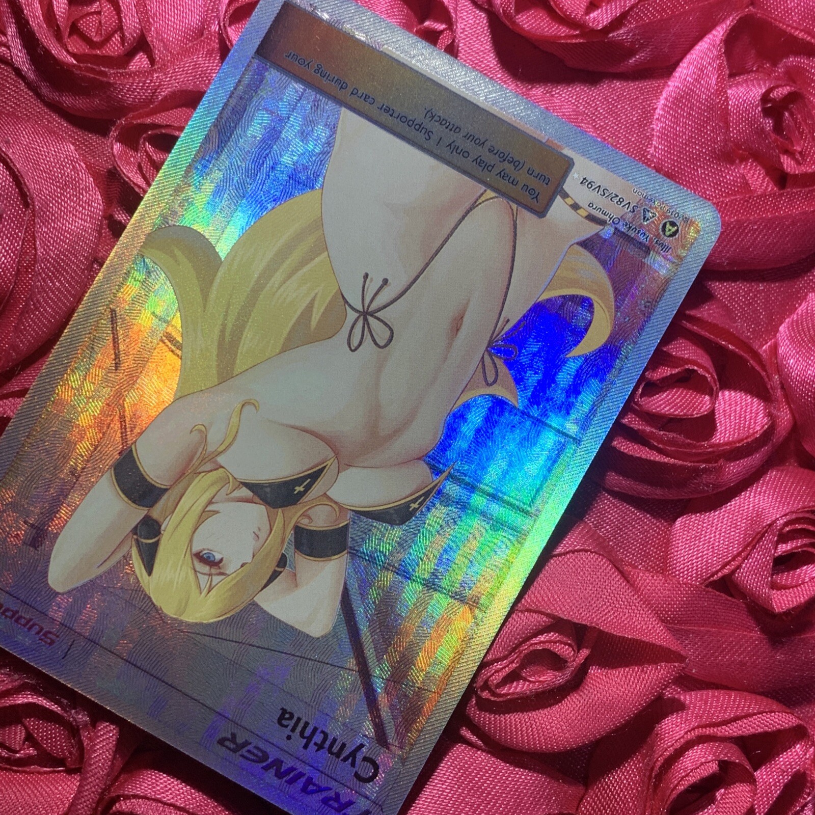 CYNTHIA Trainer Coach X Goddess Waifu Anime Girl ACG Holo Card Babe