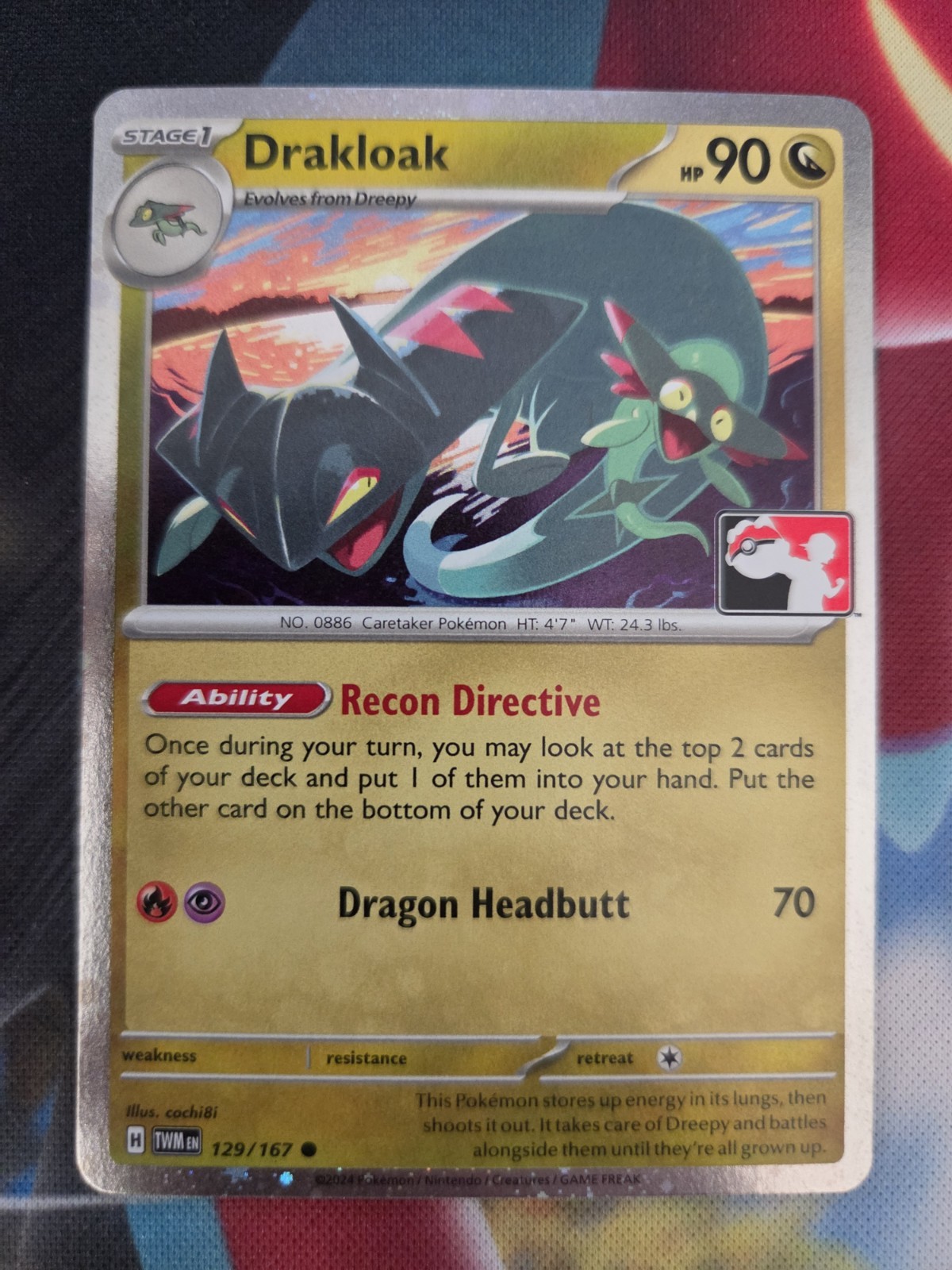 Drakloak – (Cosmos Holo) 129/167 Prize Pack Series Cards Holo
