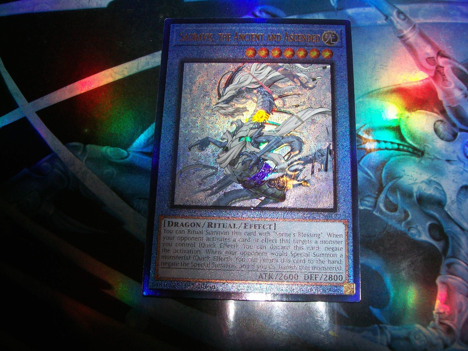 Sauravis, the Ancient and Ascended 1st Ed Prismatic Ultimate Rare RA02-EN019