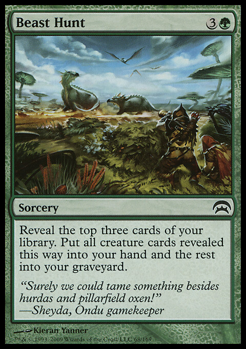 Magic the Gathering MTG Beast Hunt (68) Planechase LP