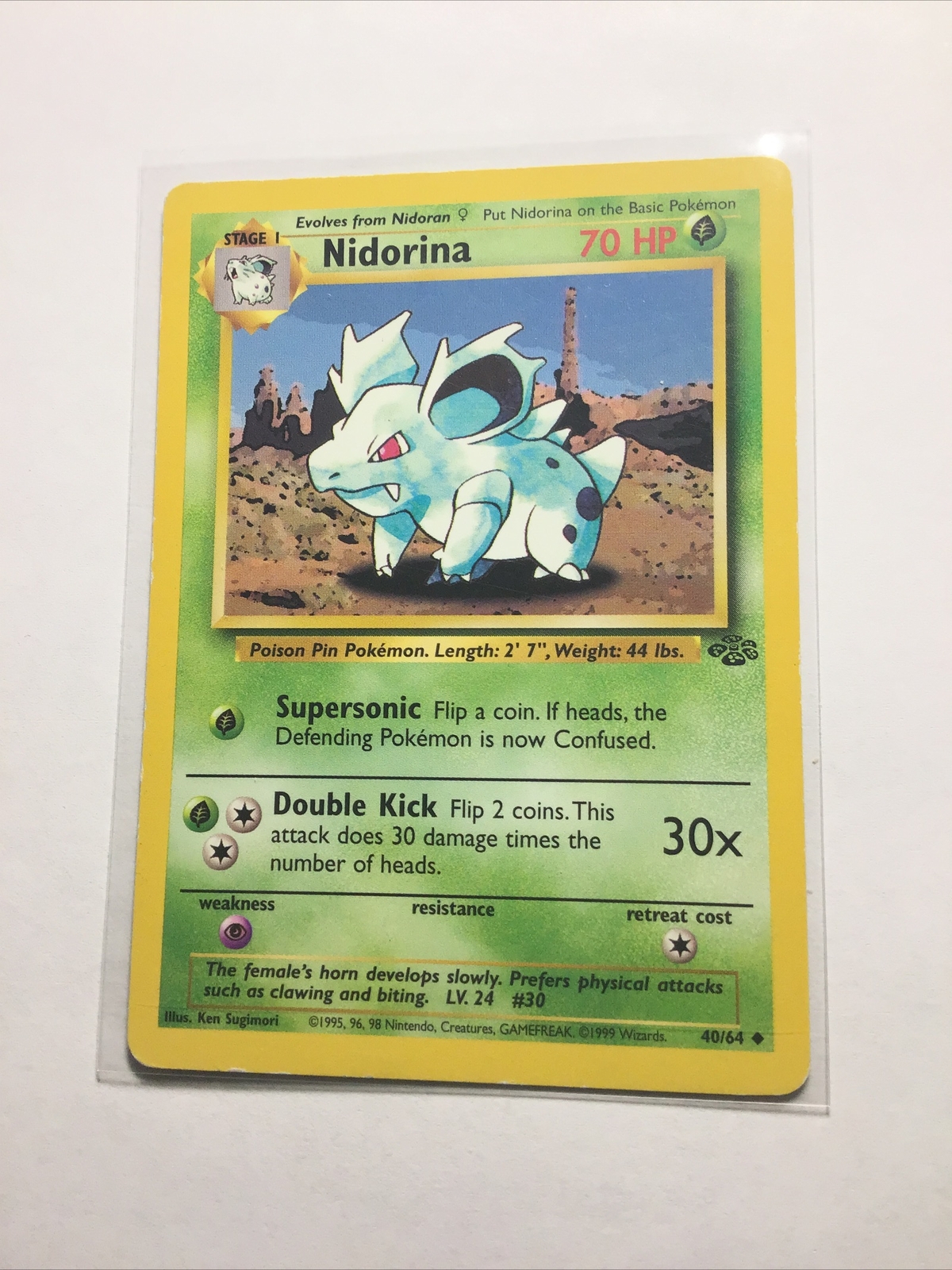 NIDORINA – 40/64 – Jungle – Pokemon Card – LP