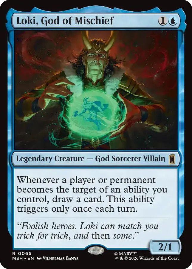 Loki, God of Mischief 65 NM Marvel Super Heroes MTG