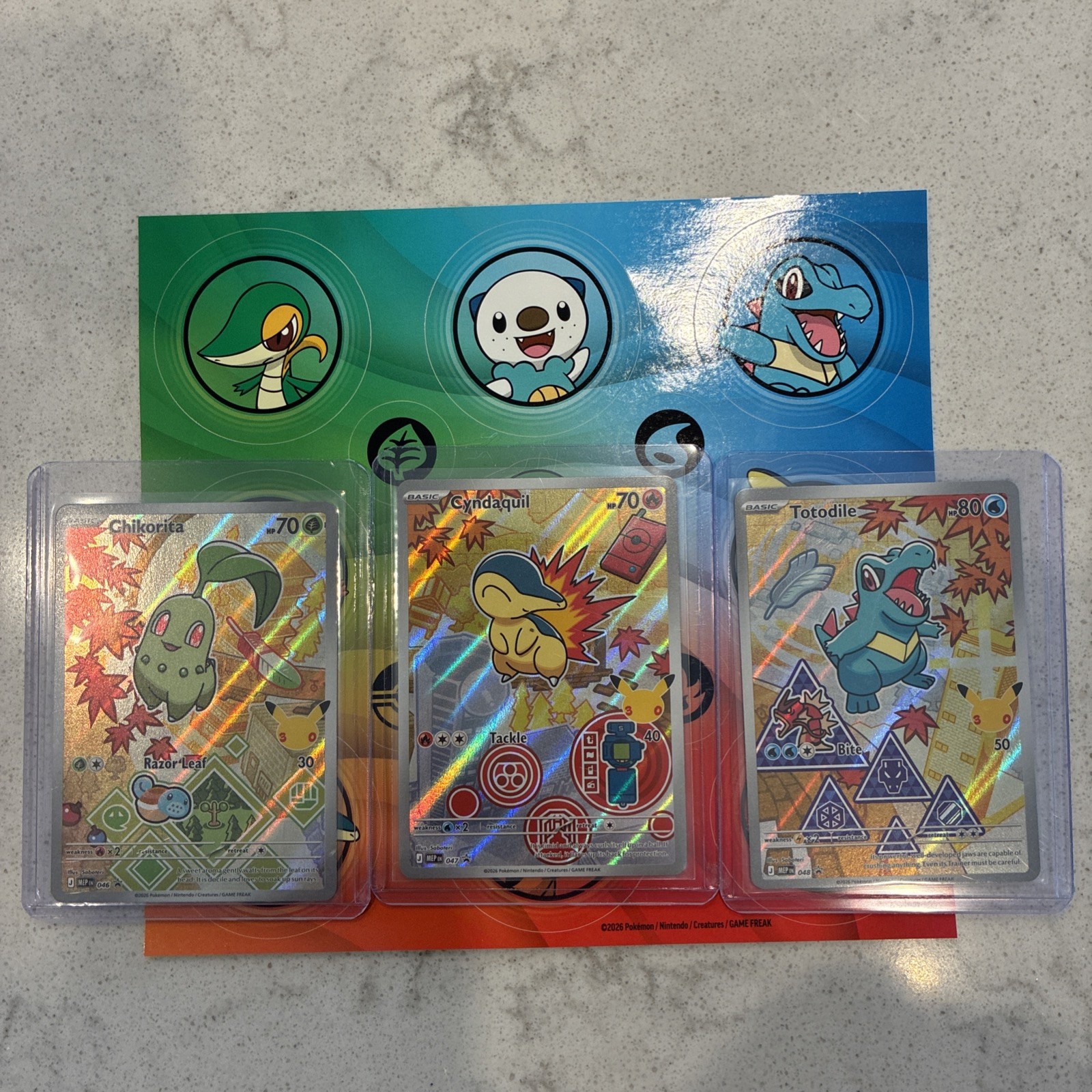 Pokemon First Partner Illustration Collection Series 2 Set Gen 2 (Johto) NM/M