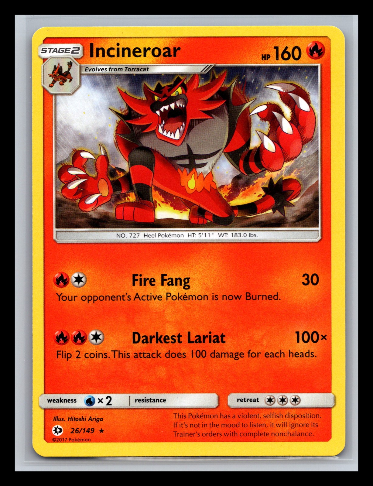 Incineroar SM Base Set #26/149