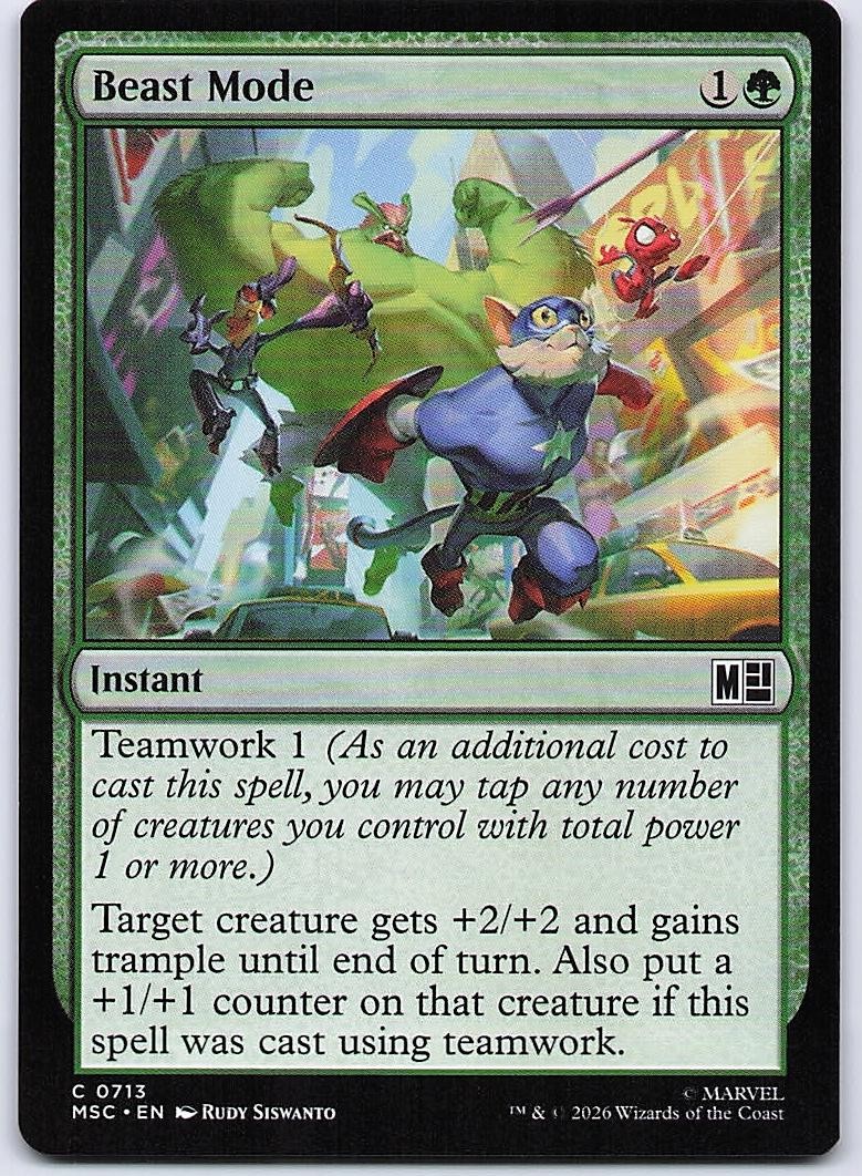 Beast Mode 713 C Commander: Marvel Super Heroes MTG NM/M
