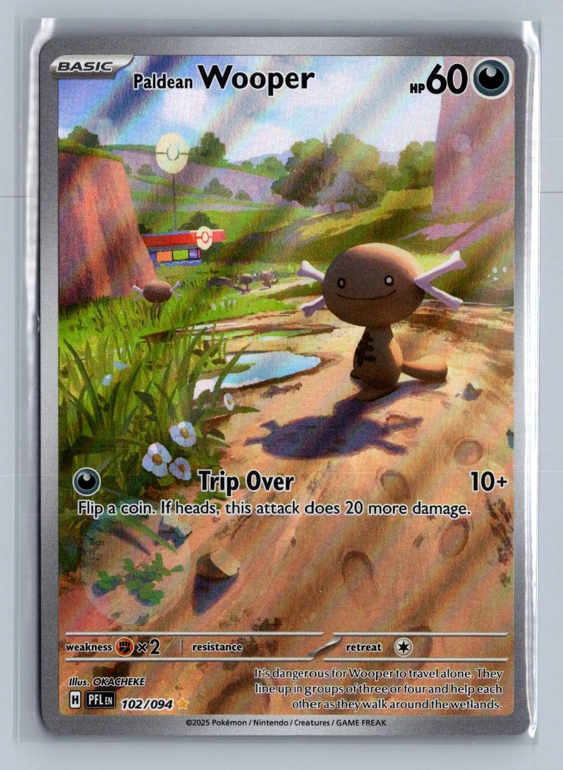 Paldean Wooper 102/094 Illustration Rare Phantasmal Flames Pokemon Holo NM/M