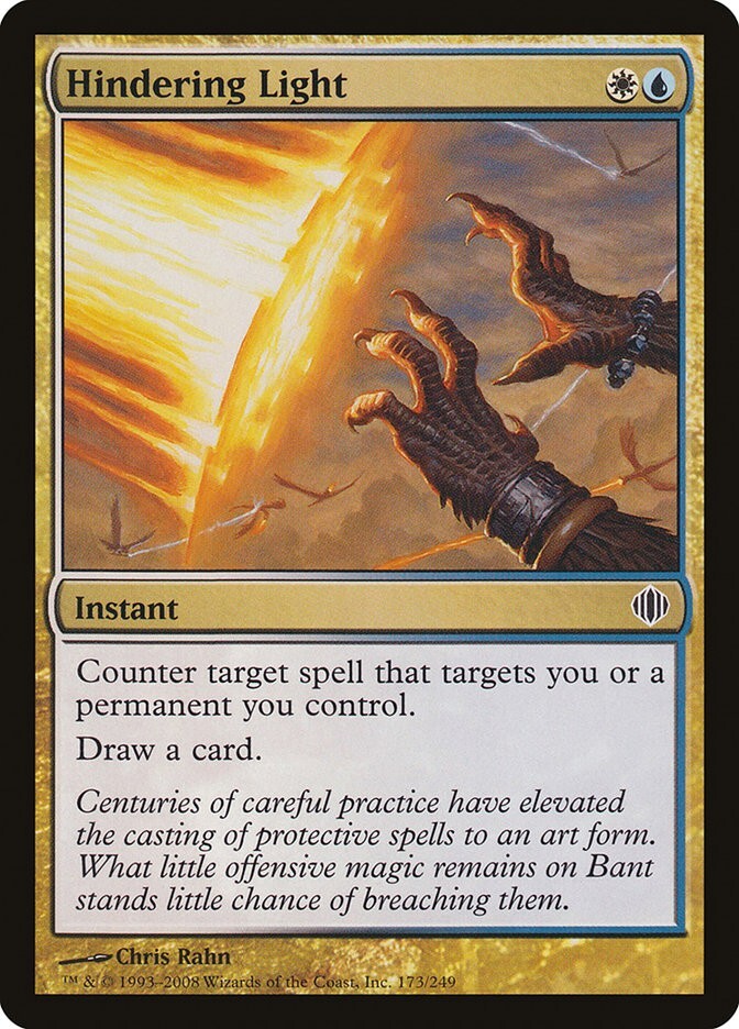 Hindering Light NM/M Shards of Alara Multicolor Instant English MTG Magic 173