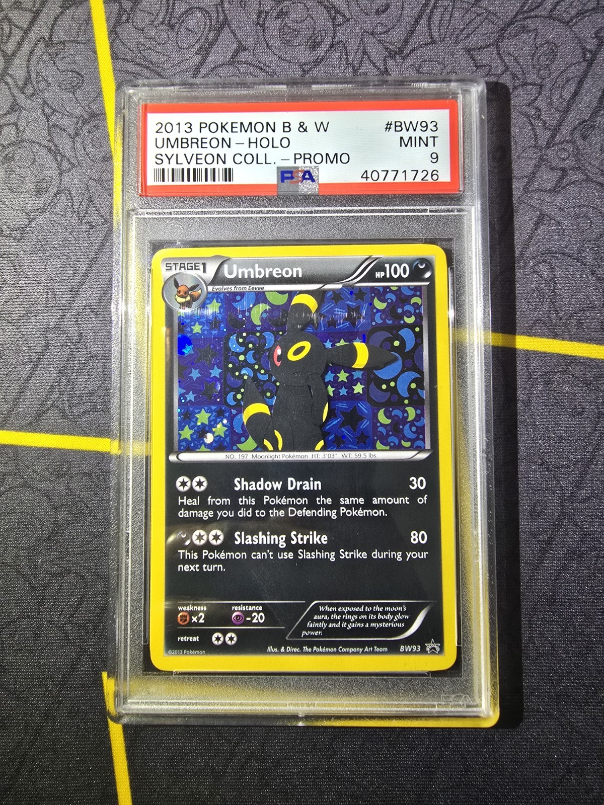 Umbreon PSA 9 – BW93 – Holo – Black Star Promo – Pokemon