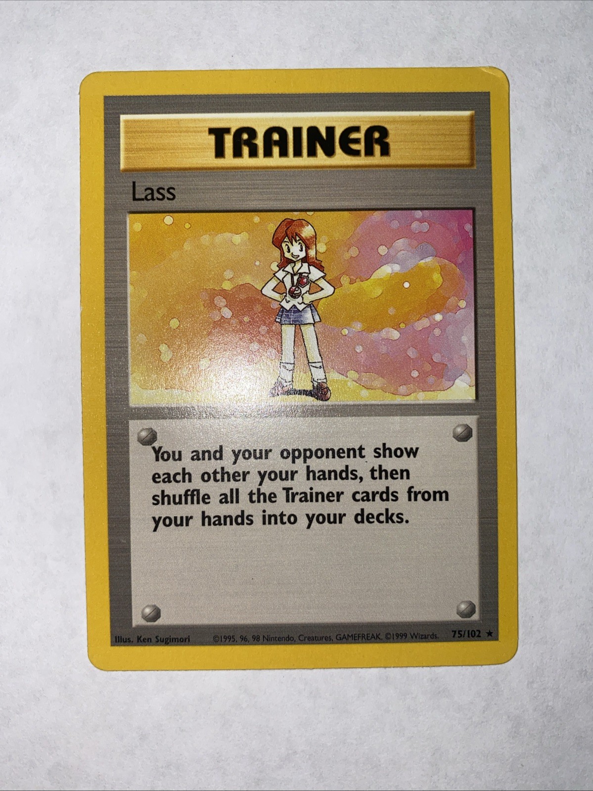 Lass – 75/102 – Pokemon Base Set Unlimited Rare Card WOTC NM