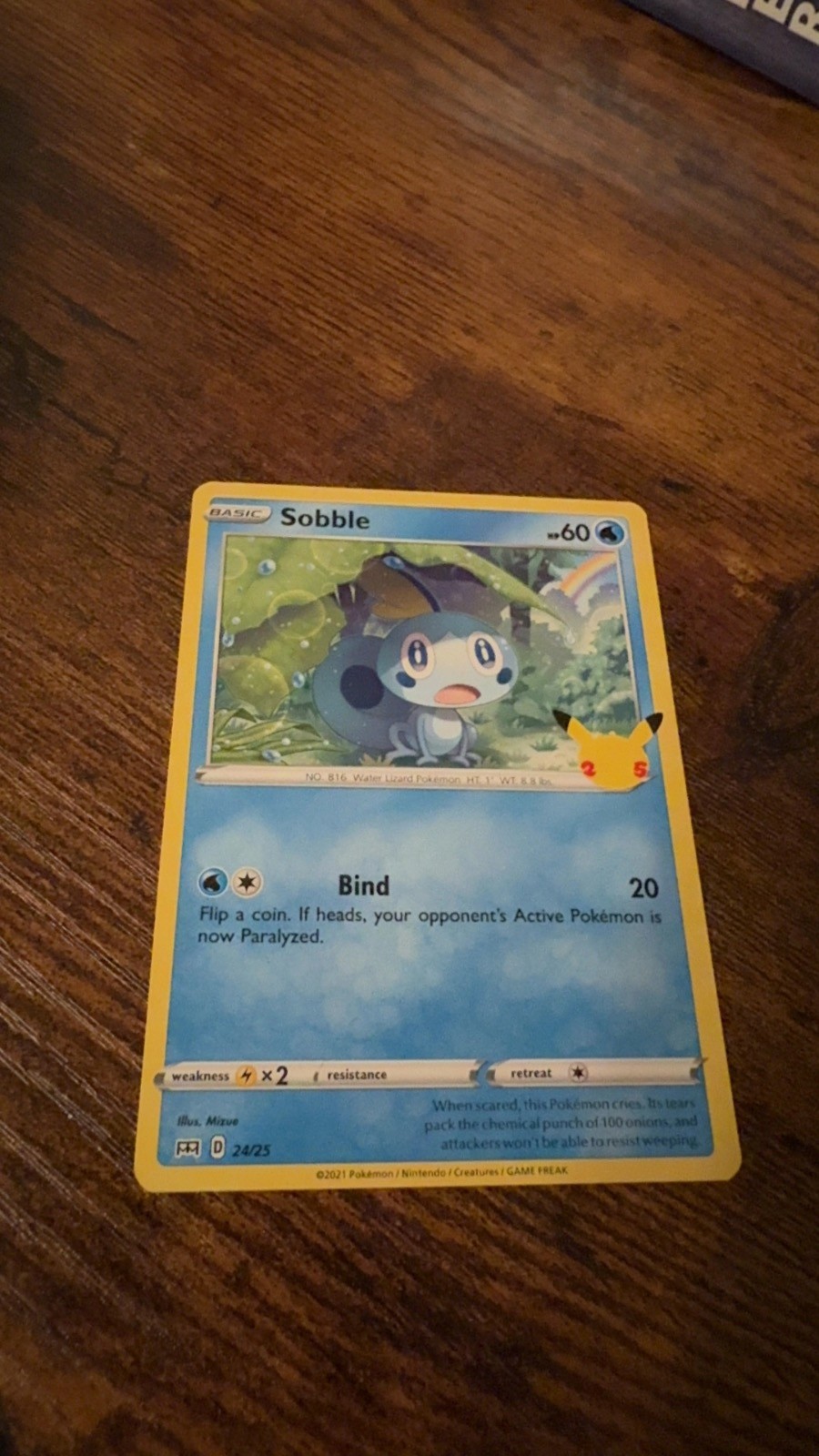 Sobble 024/025 Promo McDonald’s 25th Anniversary Promos Pokemon Holo Near Mint