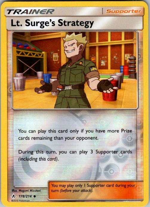 Pokemon SM10 Lt. Surge’s Strategy 178/214 Megumi Mizutani NM Reverse Holo