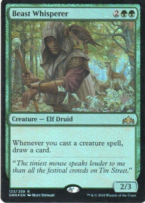 MTG: Guilds of Ravnica: Foil Promo Pack Beast Whisperer: LP Condition