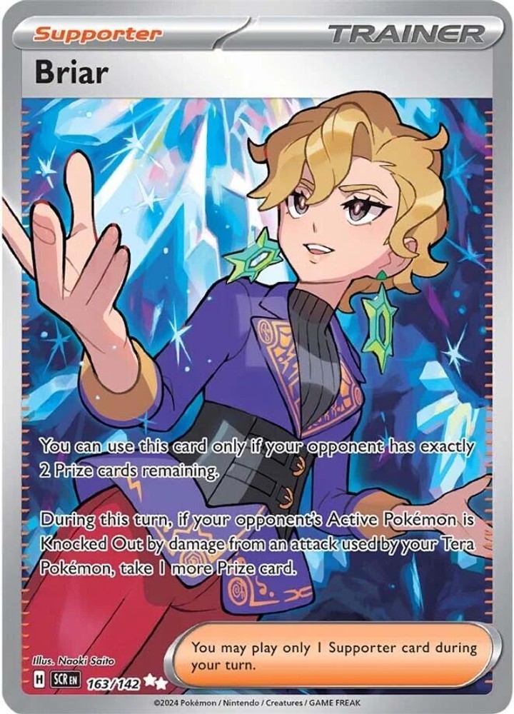 Briar 163/142 Holofoil Ultra Rare Stellar Crown Pokemon NM