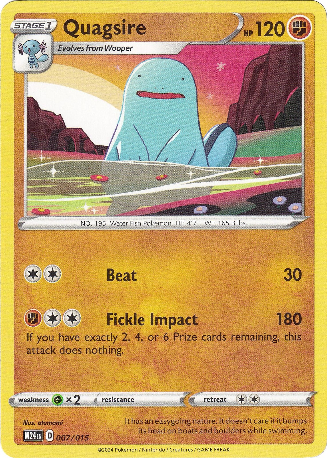 Quagsire Promo 007/015 M24 Near Mint NM Pokemon EN