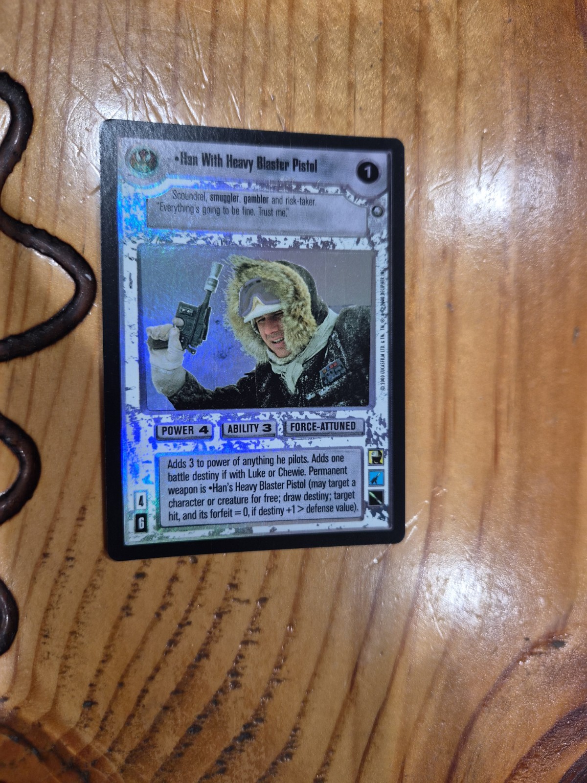 Star Wars CCG Han With Heavy Blaster Reflections II Foil Box Topper NM