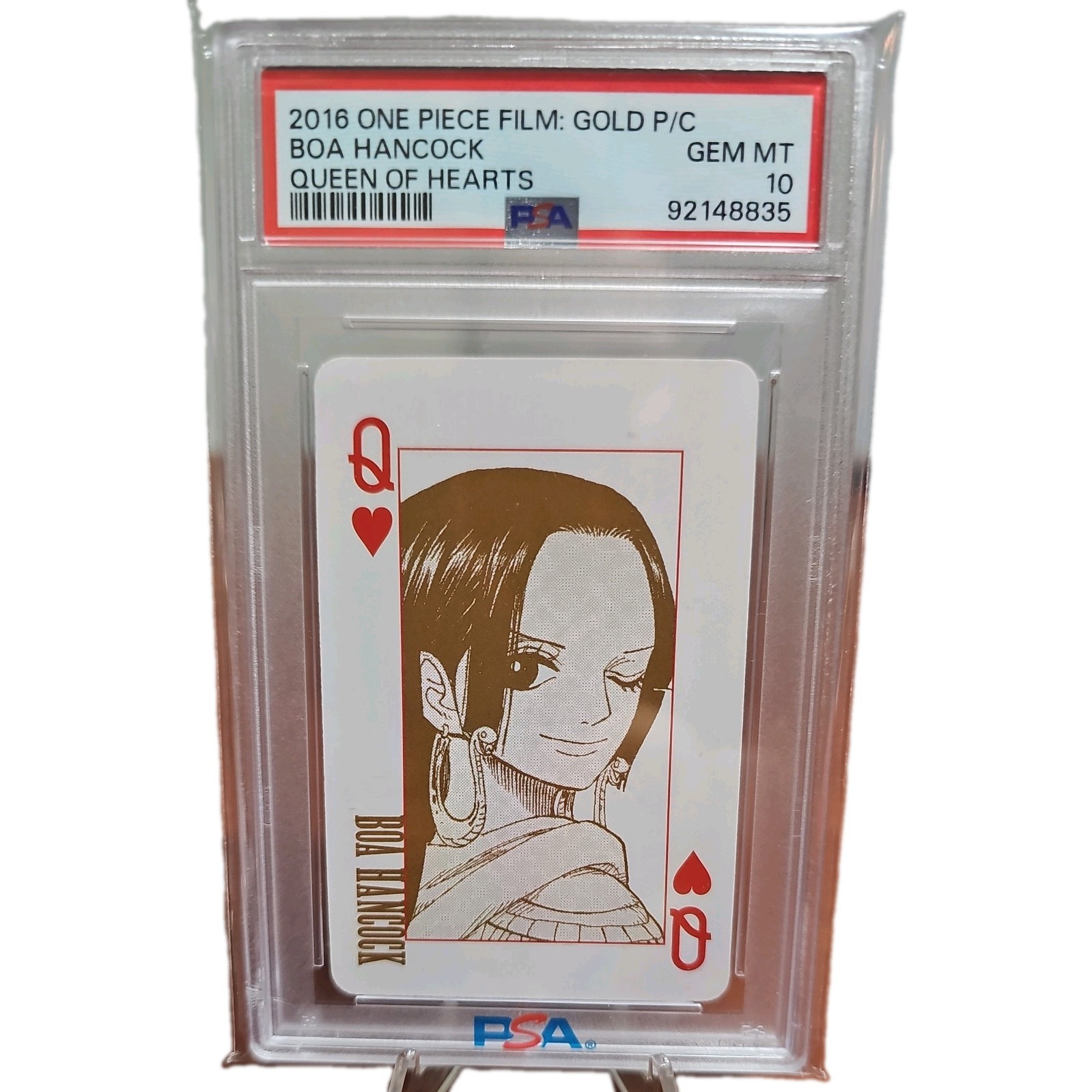 2016 ONE PIECE FILM: GOLD PLAYING CARDS QUEEN OF HEARTS BOA HANCOCK PSA 10