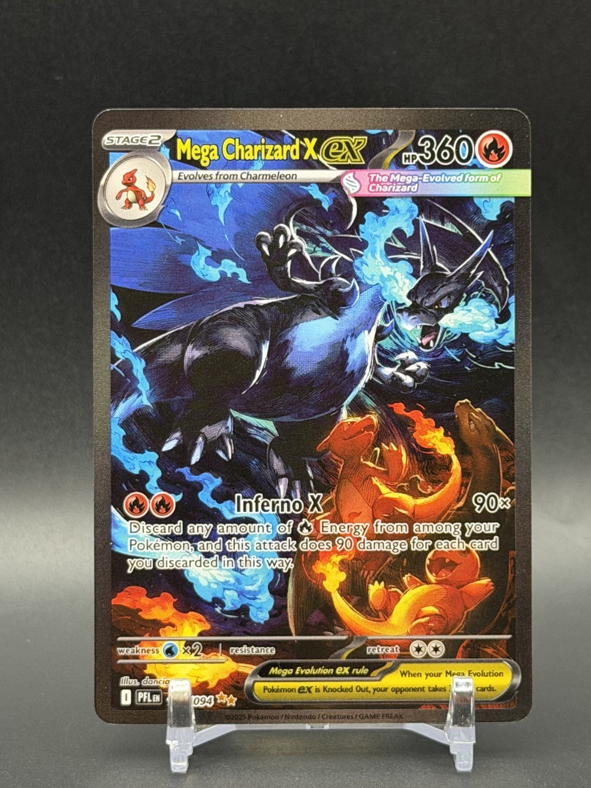 Pokemon Mega Charizard X ex 125/094 Phantasmal Flames SIR Full Art English