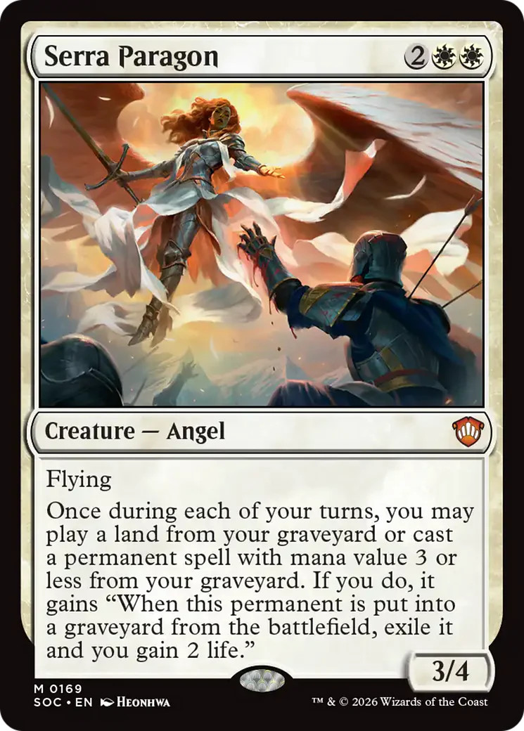 MTG Serra Paragon [Secrets of Strixhaven Commander] Near Mint Magic