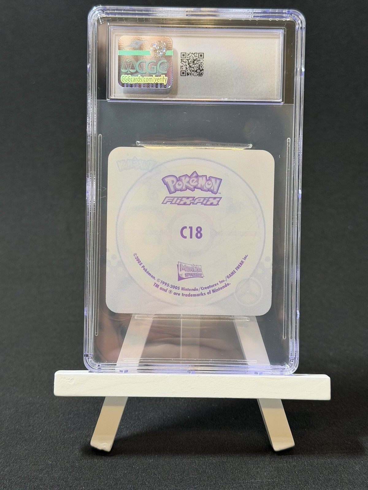 CGC 8.5 Pichu/Pikachu/Raichu (C18) 2005 Pokémon Topps Merlin Flix-Pix Lenticular