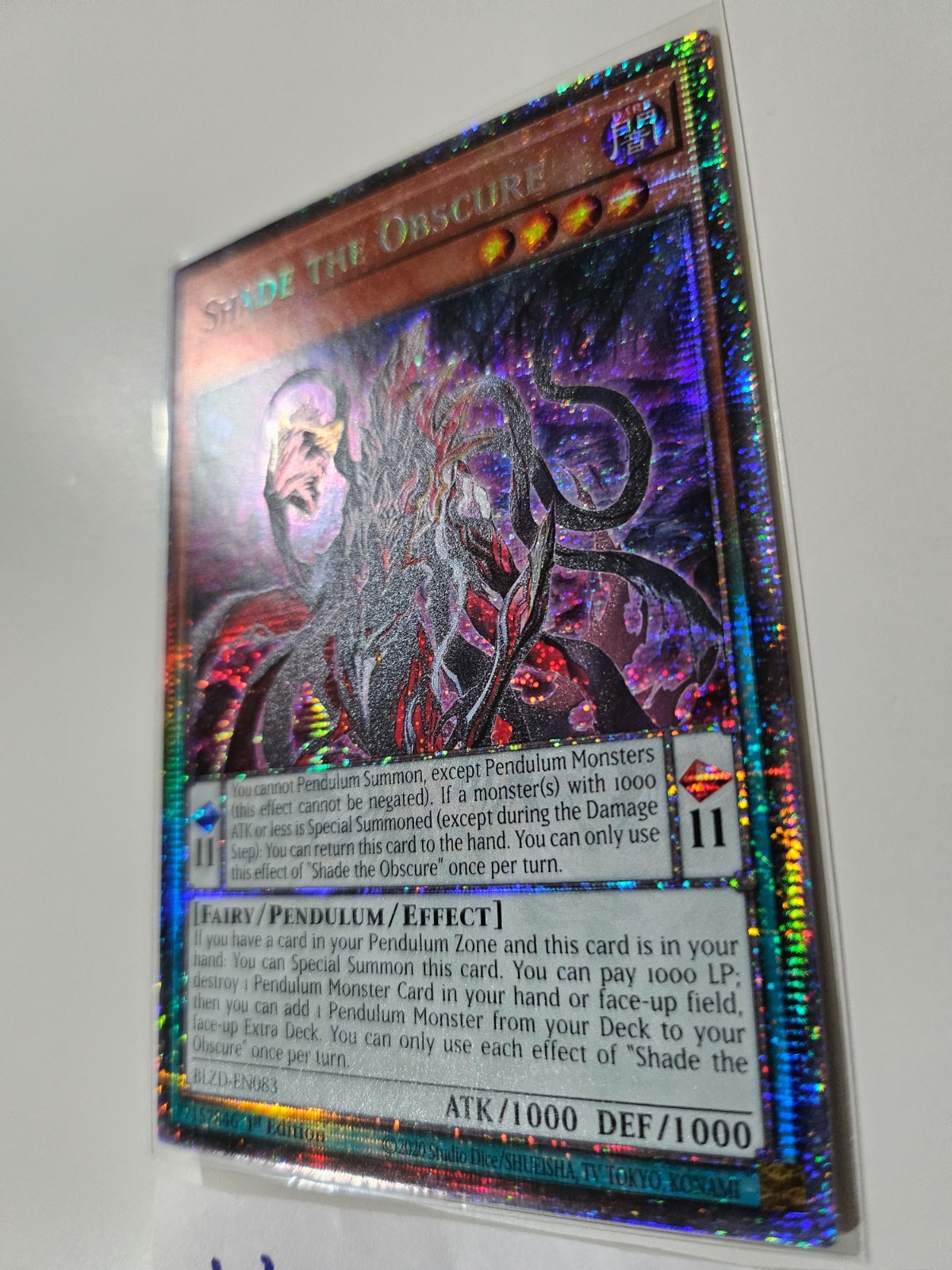 Shade the Obscure (Starlight Rare) BLZD-EN083 Blazing Dominion 1st Edition NM