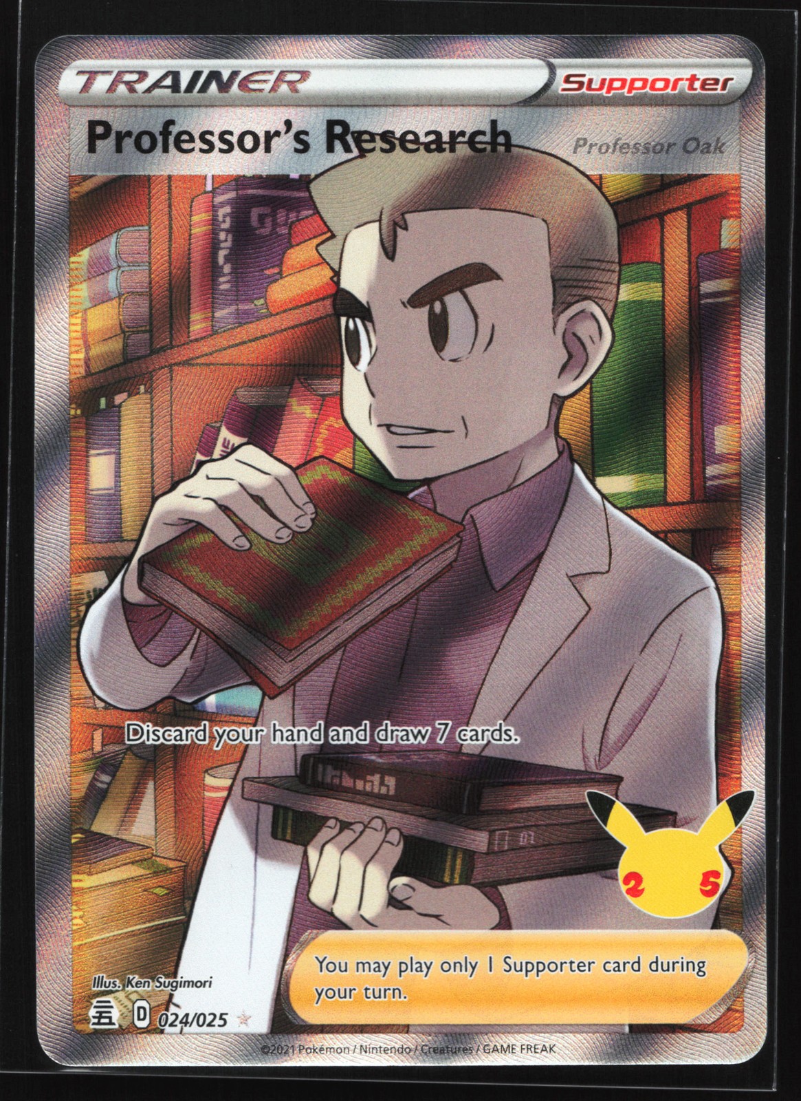 Professor’s Research (Full Art) 024/025 Celebrations Ultra Rare Pokemon Card