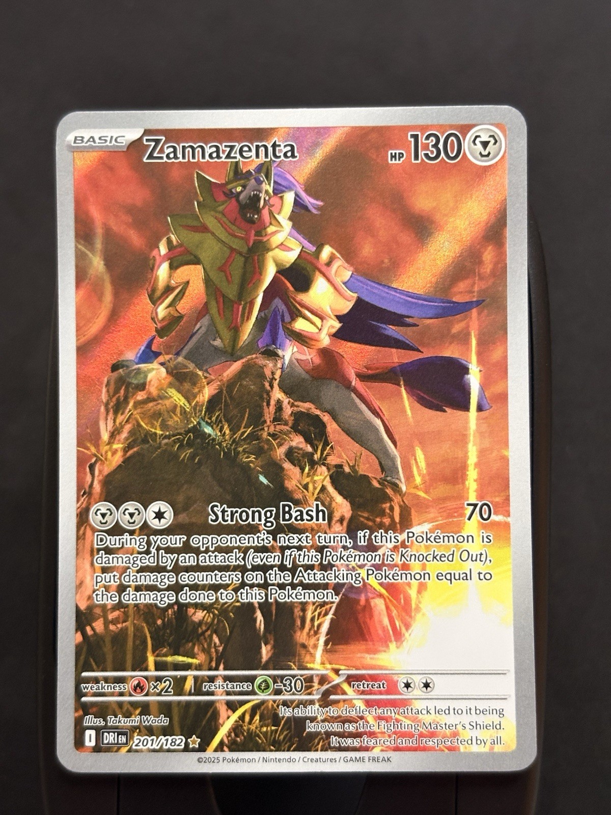 Pokémon TCG Zamazenta Holo Card 201/182 Sv10: Destined Rivals