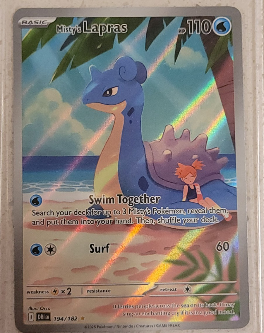Misty’s Lapras 194/182 Illustration Rare SV10: Destined Rivals Pokemon TCG NM