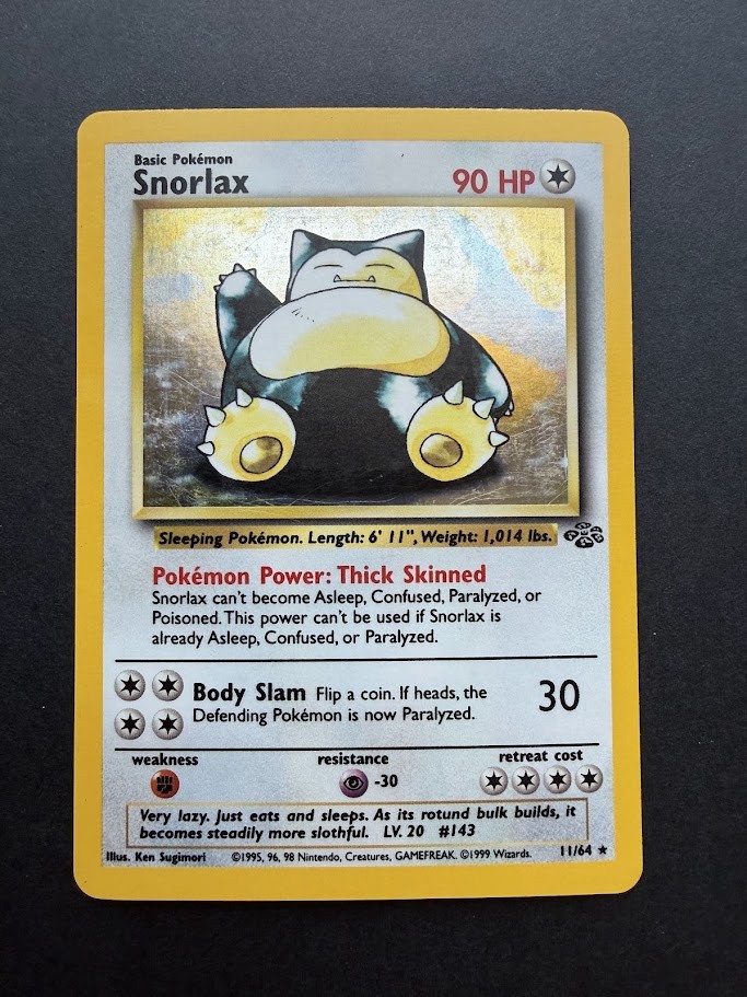Snorlax (11) 11/64 Holo Rare Jungle LP
